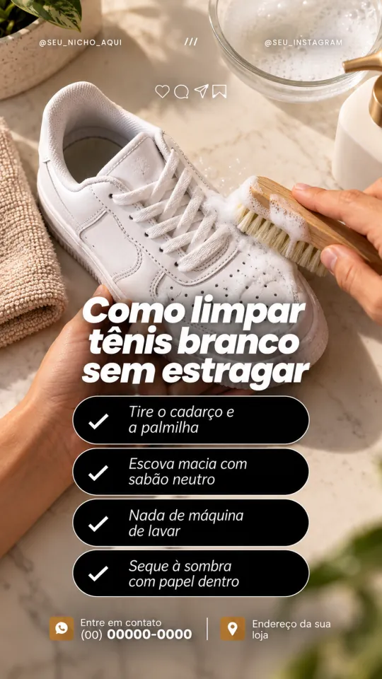 Reel: Como limpar o tênis branco sem estragar